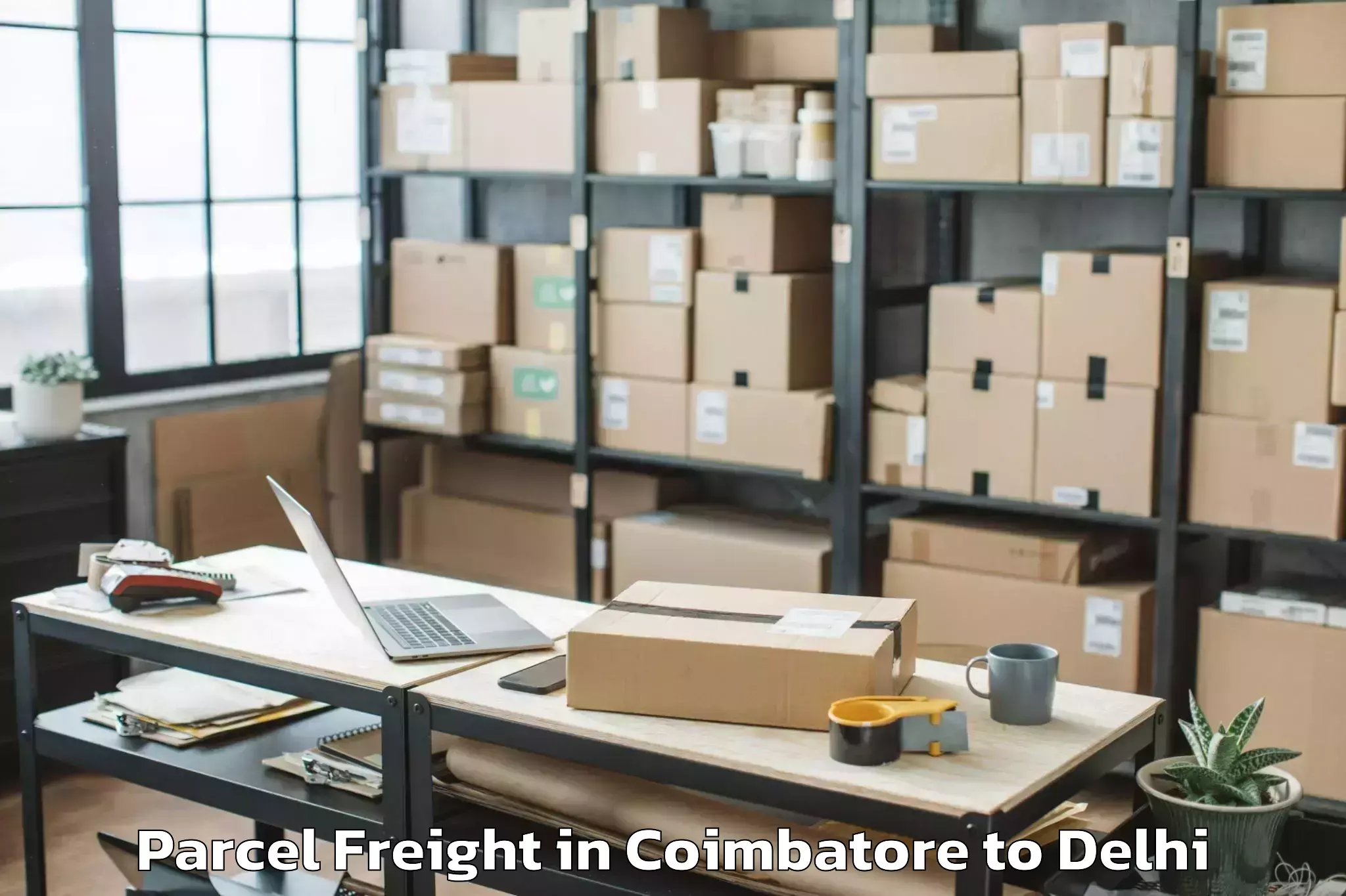 Coimbatore to University Of Delhi Parcel Freight Booking